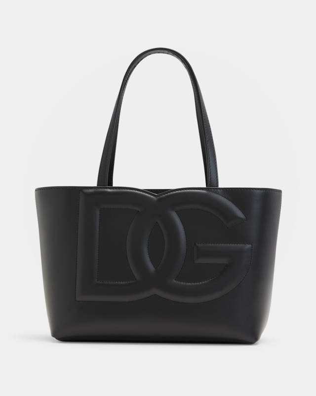 DG Logo Leather Tote Bag